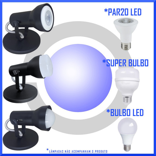 Imagem 2 de 7 de Spot De Sobrepor Espelho Banheiro Corredor Par20 Led