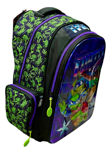 Fm Mochila Grande Escolar Tortugas Ninja 02777