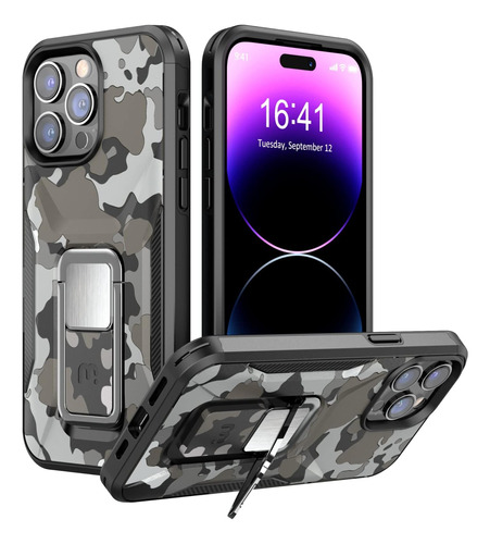 Funda Mybat Para iPhone 14 Pro Max Mag Kick B Camo