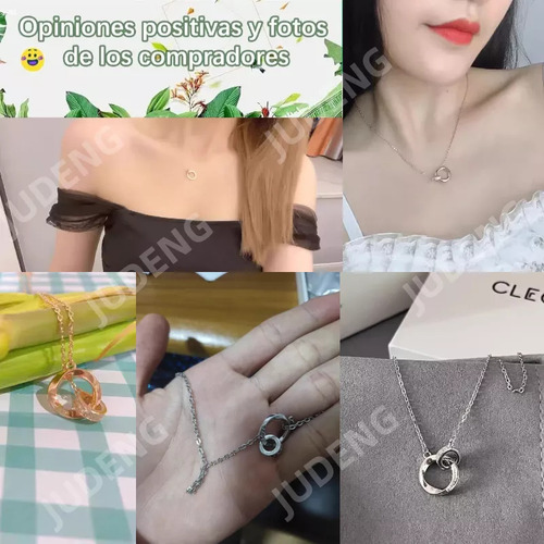 JUDENG Collar De Pareja Collar Mejores Amigos Mobius Ring 2pcs