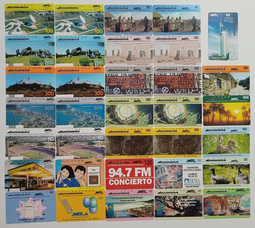 Colección Completa Tarjetas Telefónicas Magnéticas Antel 