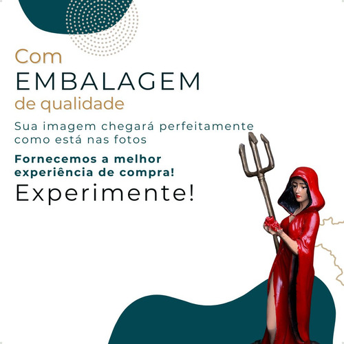Pomba Gira Capuz (R) (V) 25 cm - Resina - Umbanda Candomble