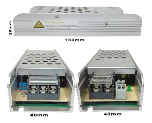 Imagem 4 de 6 de Fonte Dimerizável Para Fita Led 100w 8,3a 12v 175v-264v Ip20
