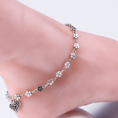 Pulsera De Tobillera Con Cadena De Cuentas En U Para Mujer,