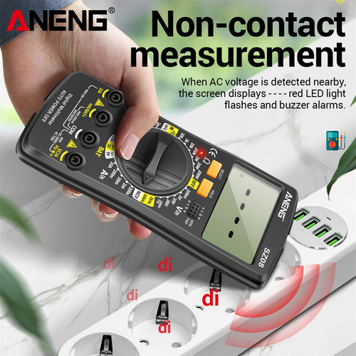 Aneng Sz08 Lcd Diodo Ncv Tester 2000 Cuenta Dividido D