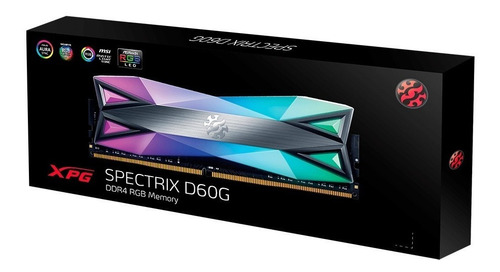 Imagen 3 de 3 de Memoria RAM Spectrix D60G gamer color tungsten grey 8GB 1 XPG AX4U32008G16A-ST60