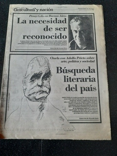 Diario Clarín Cultura 2/6 1988 Dolina Perez Celis Prieto Loj