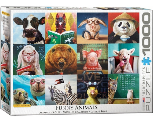 Puzzle 1000 Piezas Funny Animals By L Heffe - Eurographics  