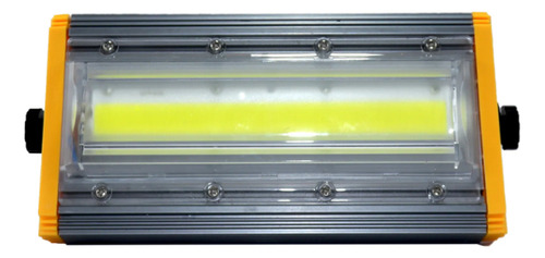 Refletor LED Líder Led Refletor Refletor led linear holofote 100w branco-frio 6500k ip68 100W com luz branco-frio e carcaça cinza/laranja 85V/265V