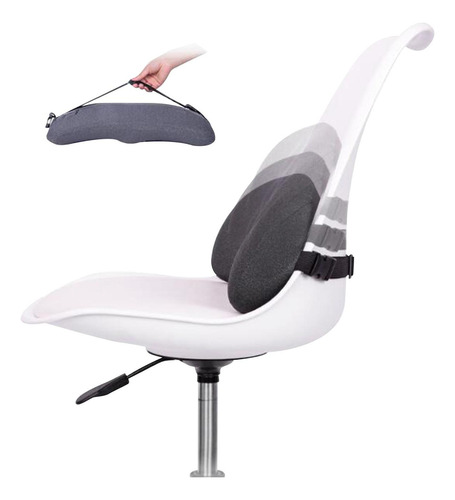 Almohada De Apoyo Lumbar De Espuma Viscoelástica, Correas