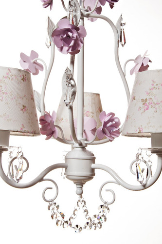 Lustre 3l Garden Branco Quarto Bebê Infantil Menina Menino