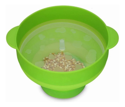 Microondas Palomitas De Maíz Tazón Plegable Con Tapasilicona