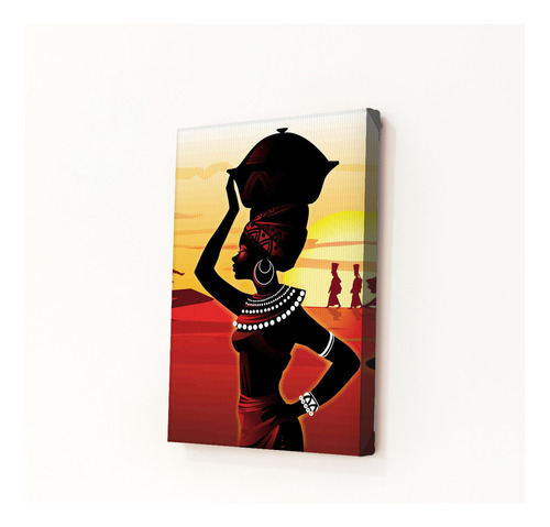 Cuadro Moderno Africana Jarron Etnico Decorativo Diseño Arte