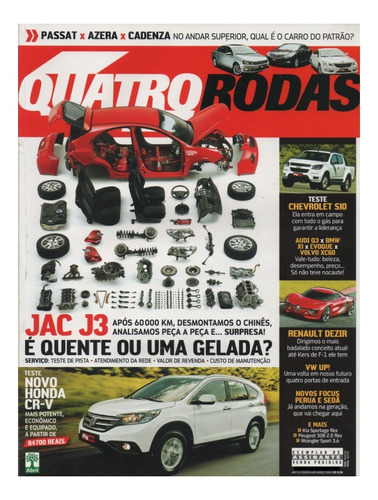 Quatro Rodas Nº628 Honda Cr-v Jac J3 Chevrolet S10 Azera Bmw