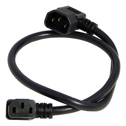 Well Shin C13-c14 Angled 10a 1.9ft Power Cord H05vv-f19  Cck