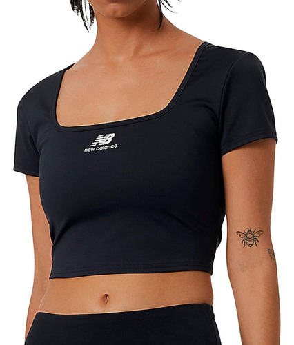 Camiseta New Balance Athletics Amplified Para Mujer-negro