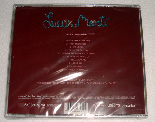 Lucas Marti Tu Entregador Cd Nuevo Sellado / Kktus