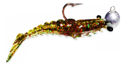 Isca Soft Maré Camarão Articulado Jig Head 21g 9cm Cor Green Red