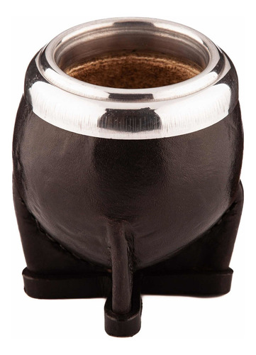 Mate Torpedo Uruguayo Virola Aluminio De Calabaza Y Cuero