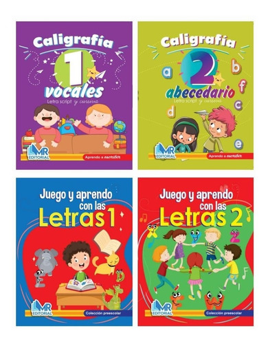 Guías De Caligrafía-aprendo Las Letras Preescolar -4 Libros