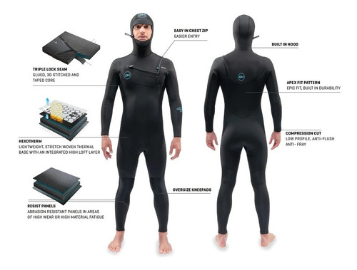 Imagen 4 de 6 de Traje De Neopreno Con Capucha 4/3 Dakine