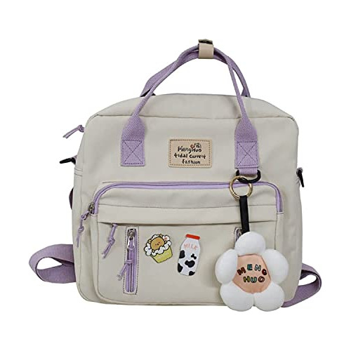 Mochila Kawaii Con Colgante De Oso, Estética B6z6w