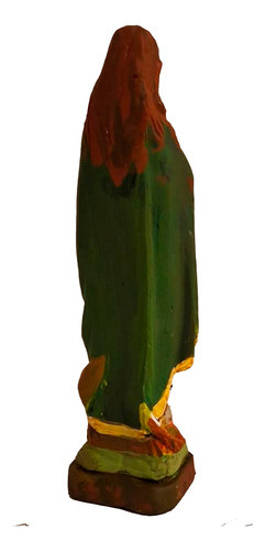 Estatua De Santa Marta 22cm - Catolico - Pintado A Mano Bordó
