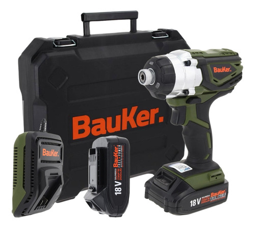 Kit Atornillador Impac Bauker 18v+ 2 Bat+ Carg+ Maleta+ Acce