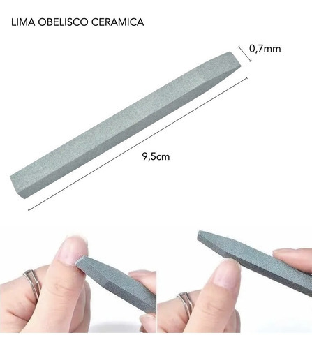 Imagen 4 de 4 de Lima Obelisco Piedra Manicura Uñas Esculpidas Cutícula Borde