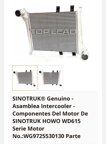 Intercooler Para Sinotruck Howo 