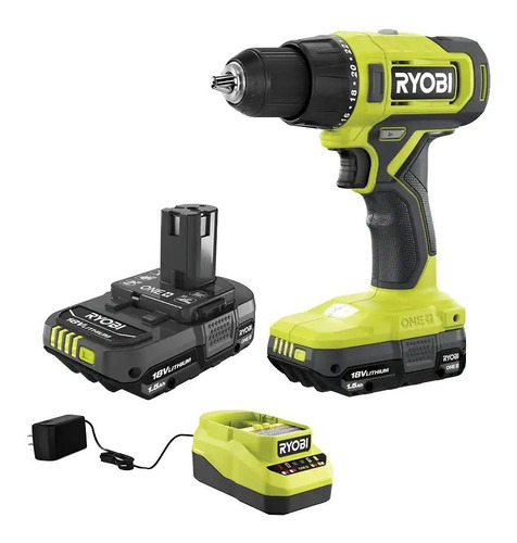 Taladro Inal. Ryobi 18v, Incluye Bateria Y Cargador, Pcl206k