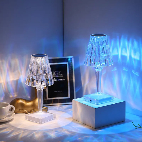 Lámpara De Mesa De Cristal, Lámparas De Noche Led, Bar D