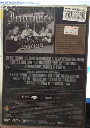 Dvd Duplo Cidadão Kane (novo - Lacrado)