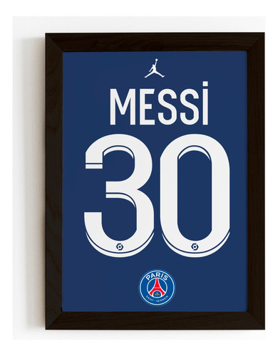Cuadro Camiseta Messi Psg Lio Paris Saint