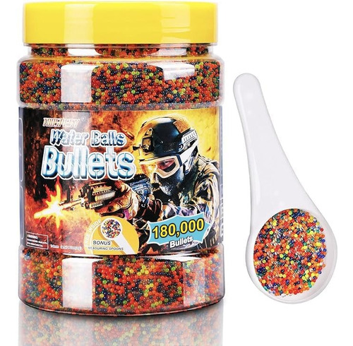 180.000 Bolitas Hidrogel Orbeez Balls Balas Munición 7-8mm Blanco