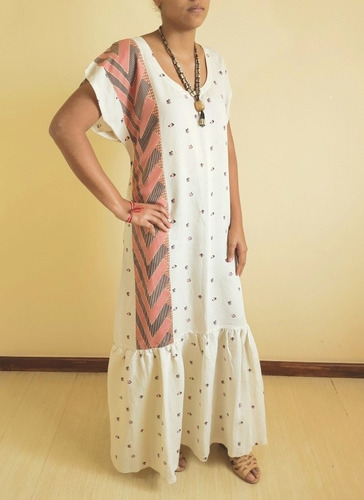 Imagem 3 de 6 de Vestido Feminino Tecido Longo Pilar