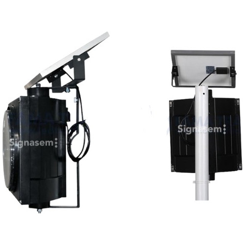 Semáforo Led Solar Peatón Ámbar 30cm C/destello/panel Solar