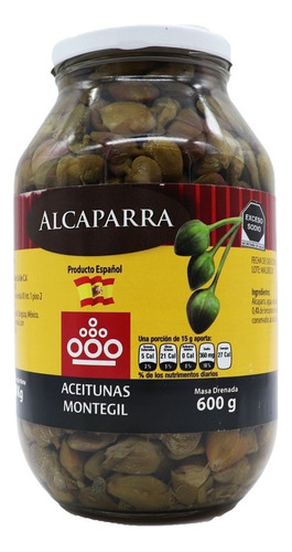 Aceitunas Montegil entero salmuera en frasco