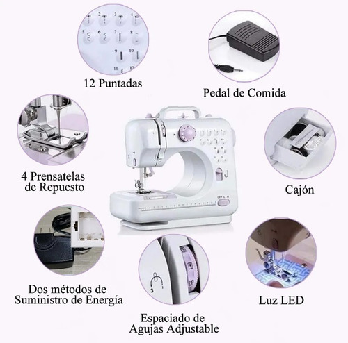 Mini Máquina De Coser Modelo No Sm-505l
