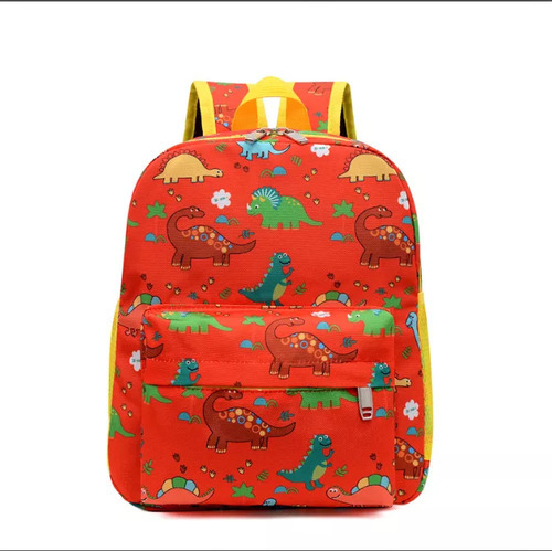 Mochila De Escuela Para Niños Cute Print Dinosaur Backpack Color Verde Diseño De La Tela China