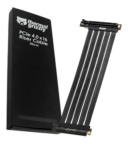 Cable Rise Thermal Grizzly PCI-e 4.0, 16 x 30 cm, blindado, color negro