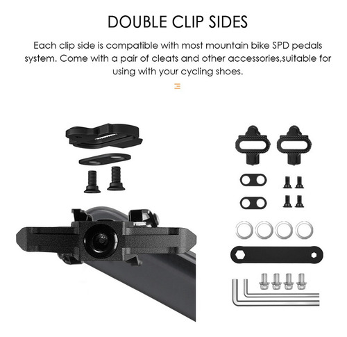 Pedales Con Clip De Doble Cara Pedales De Mtb Pedales De Cic