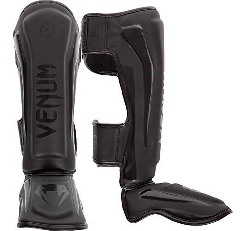 Venum Elite Standup Shinguards, Mate   Negro, Grande