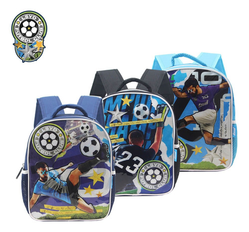 Mochila Escolar Espalda Fútbol Niños Nene Varon 12 P Jardín 