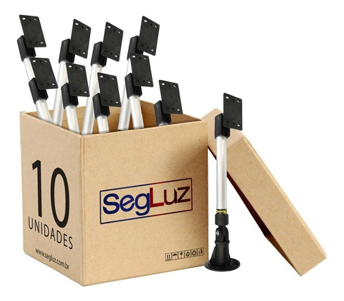Kit 10 Suportes Câmera Segurança Cftv Infra Sensor Iva 40cm