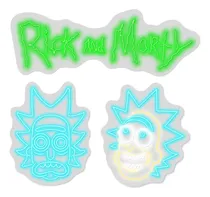 Comprar Kit De Letreros Neon Rick Y Morty Frase, Rick Azul Y Feliz