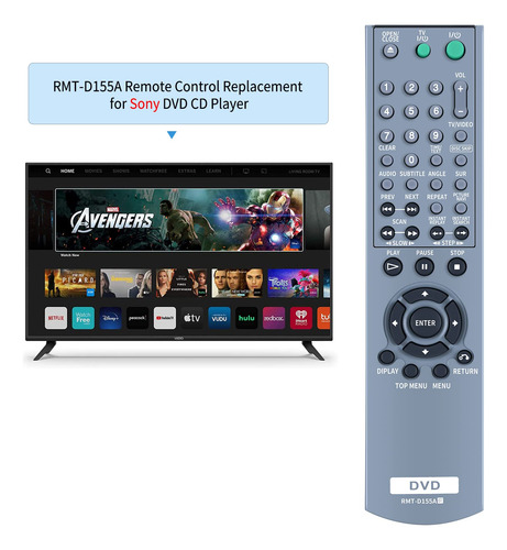 Remote Control Replacement For Sony Cd/dvd Player Dvp-nc625