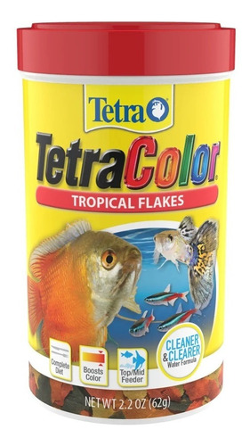 Tetra Color 62gr Comida Hojuelas Acuario Pecera