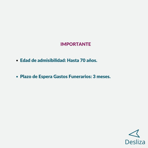 Imagen 5 de 5 de Seguro De Accidentes Personales + Amd + Servicios Funerarios