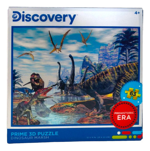 Puzzle Rompecabezas 3d Dinosaurios Discovery 63 Piezas